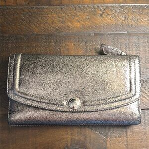 Coach silver wallet